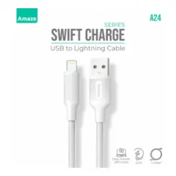 amaze-swift-series-a24-usb-a-to-lightning-1m-white