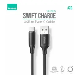 amaze-swift-series-a20-usb-a-to-usb-c-1m-black