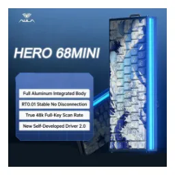 AULA HERO 68 HE 60% Ukiyo Blue Tea King MINI Tactile Low-Profile Magnetic