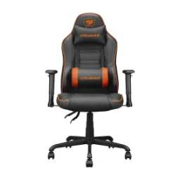 COUGAR FUSION S Ergonomic Gaming Chair Orange/Black PVC faux leather Small