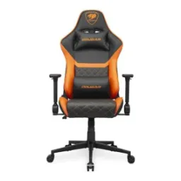 COUGAR FUSION S Ergonomic Gaming Chair Black/Orange PVC faux leather Medium