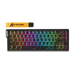 Attack Shark X68 65% Black Contours Amber Magnetic