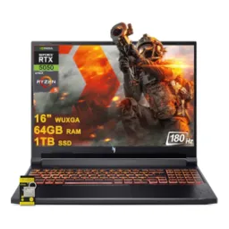 Acer Nitro V 16 AI Laptop AMD Ryzen 5 240 NVIDIA GeForce RTX 5050 64GB RAM 1TB