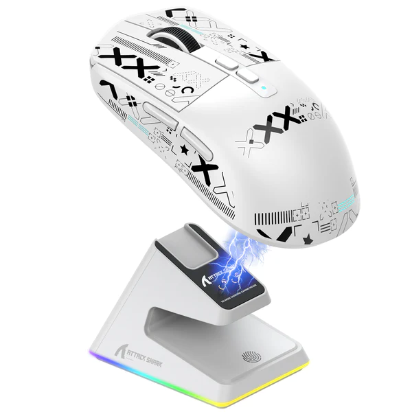 Attack Shark X6 Gaming Mouse White Wireless